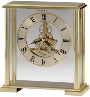 8"H Fairview Table-top Clock Polished Brass