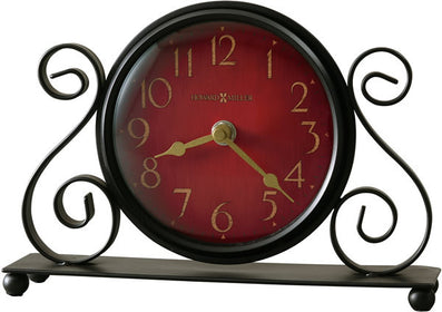 7"H Marisa Table-top Clock Charcoal Black