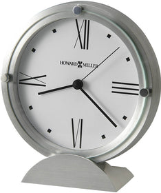 6"H Simon II Tabletop Clock Brushed Aluminum