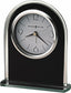 Howard Miller Ebony Luster Alarm Clock in Black Glass 645702