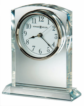 6"H Flaire Mantel Clock in Polished Silver