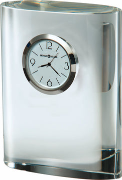 5"H Fresco Mantel Clock in Polished Silver