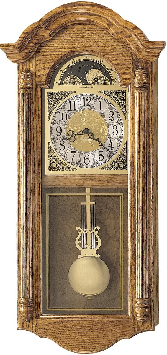 Howard Miller Fenton Quartz Wall Clock Golden Oak 620156