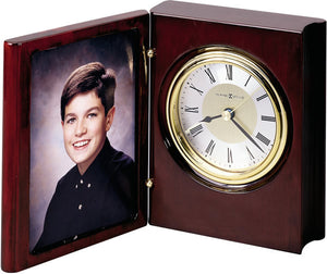 5"H Portrait Book Table-top Clock Rosewood Hall