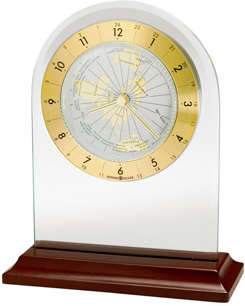 Howard Miller World Time Arch Table-top Clock Rosewood 645603