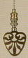 LampsUSA Finials Antique Brass Ideogram Fan Pull FP19