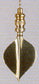 LampsUSA Finials Polished Brass English Ivy Leaf Fan Pull FP59