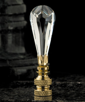 3"H Swarovski Curved Crystal Arch Polished Brass
