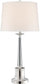 Lite Source Adara 1-Light Table Lamp Silver Plated LSF22133