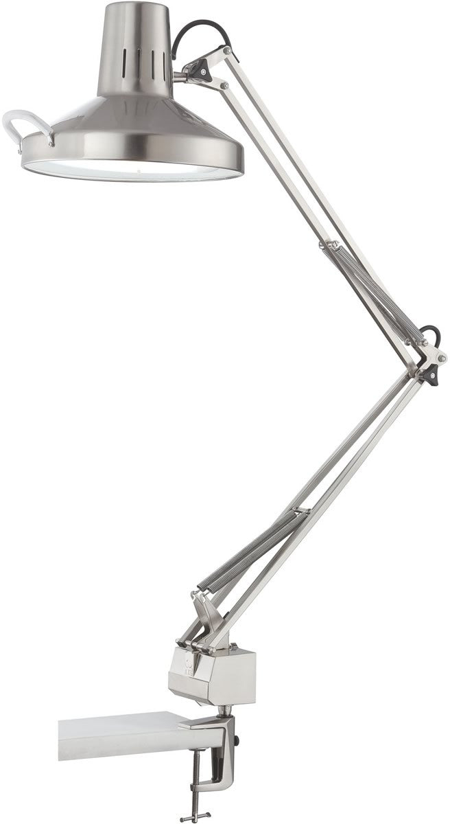 Lite Source Combination 1/1-Light Clamp-on Lamp Polished Steel LSC163PS