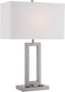 Lite Source Fiadi 1-Light Table Lamps Polished Silver LS22638