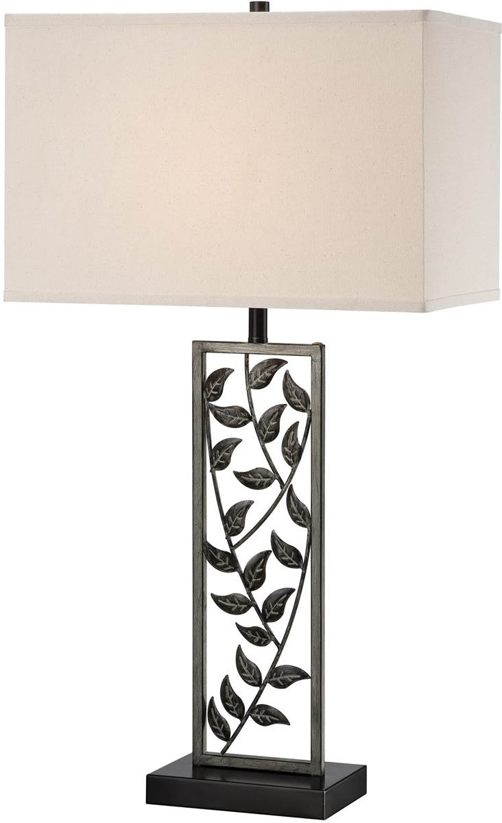 Lite Source Folha 1-Light Table Lamp Antiqued Silver Bronze LSF21954