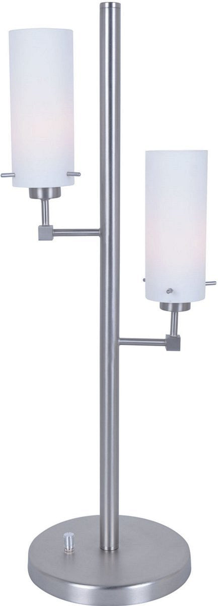 Lite Source Scarlett 2 Light Table Lamp Polished Steel Ls22755