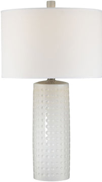 25"H Diandra 1-Light Fluorescent Table Lamp White Ceramic