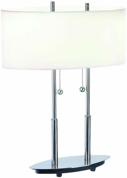 Lite Source Bliss Table Lamp Polished Steel LS3821PSWHT
