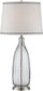 Lite Source 1-Light Fluorescent Table Lamp Polished Steel/Clear Glass LSF22502