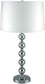 Lite Source Wit 1-Light Fluorescent Table Lamp Polished Steel LSF2406PSWHT