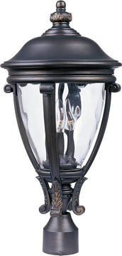 23"H Camden VX 3-Light Outdoor Pole/Post Lantern Golden Bronze
