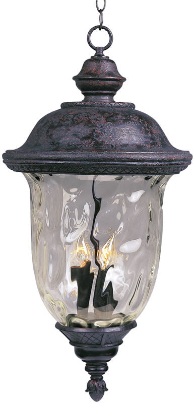 Maxim Carriage House Die-Cast Aluminum 3-Light Outdoor Hanging Lantern Oriental Bronze 3427WGOB