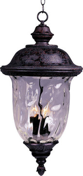 14"W Carriage House Vivex 3-Light Outdoor Hanging Lantern Oriental Bronze
