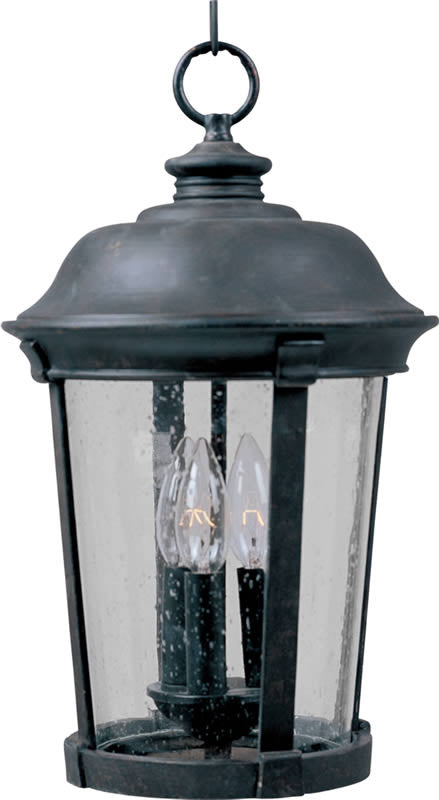 Maxim Dover Cast 3-Light Outdoor Hanging Lantern Bronze 3029CDBZ