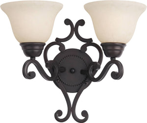 16"W Manor 2-Light Wall Sconce Oil Rubbed Bronze