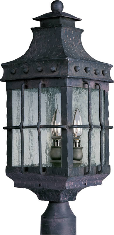 Maxim Nantucket 3-Light Outdoor Pole/Post Mount Country Forge 30080CDCF