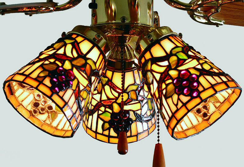 Meyda Tiffany Jeweled Grape Fan Light Shade 67013