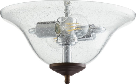 11"W 2-light LED Ceiling Fan Light Kit Toasted Sienna / Oiled Bronze