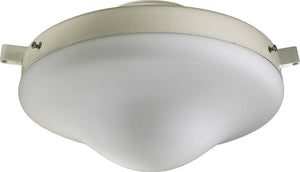 10"W 1-Light Patio Ceiling Fan Light Kit Antique White