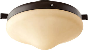 10"W 1-Light Ceiling Fan Light Kit Oiled Bronze