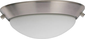 10"W 2-Light Ceiling Fan Light Kit Satin Nickel