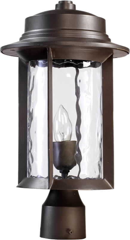 Quorum Charter 1-Light Outdoor Post Lantern Oiled Bronze 7248986
