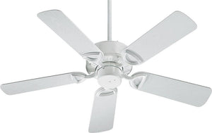 42"W Estate Patio Indoor/Outdoor 5-Blade Patio Ceiling Fan White
