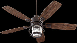 52"W Galveston 1-Light Indoor/Outdoor Ceiling Fan with Light Kit Toasted Sienna