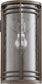 Quorum Larson 1-light Outdoor Wall Sconce Oiled Bronze w/ Clear Hammered Glass