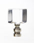LampsUSA Finials Cube Finial Polished Silver C106S