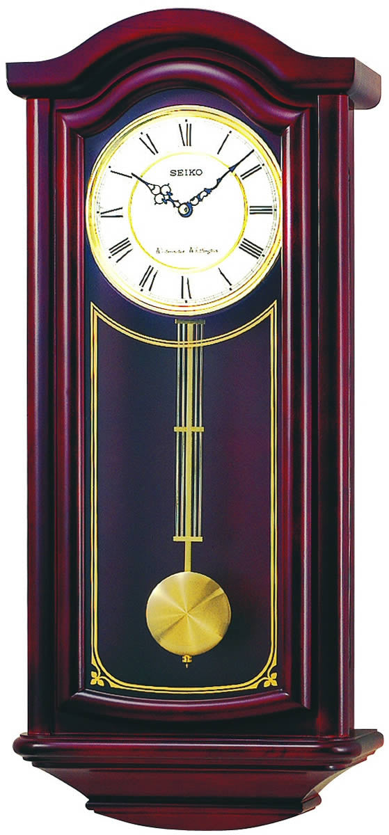 Seiko Clocks Wall Clock Mahogany Solid Wood QXH118BLH