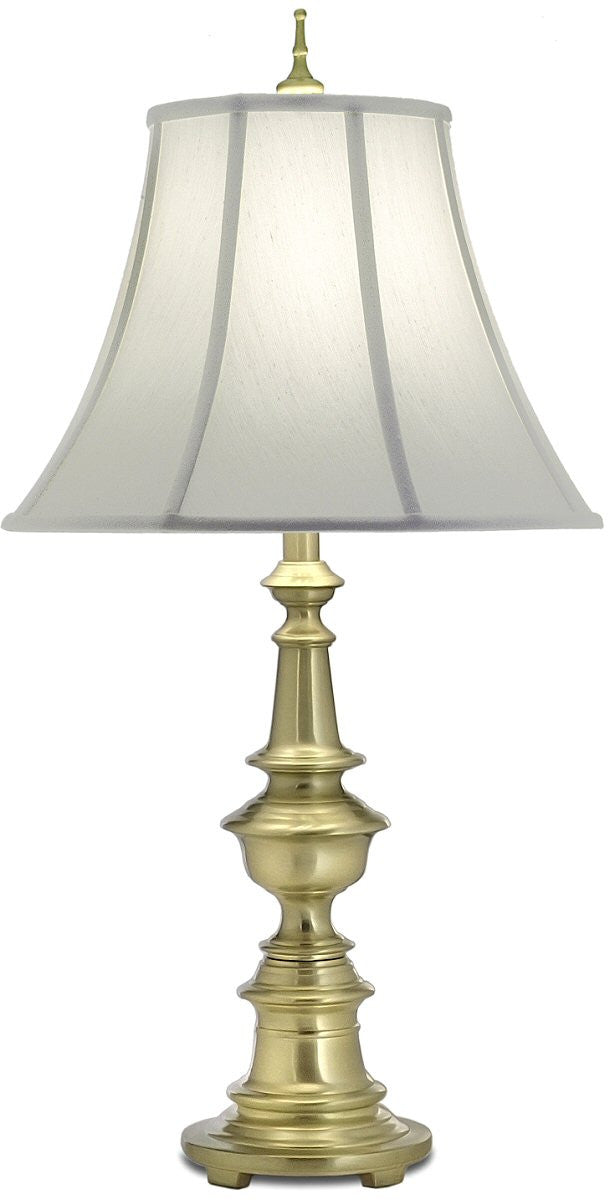 Stiffel Lamps 1-Light 3-Way Table Lamp Satin Brass TLN6086N6085SB
