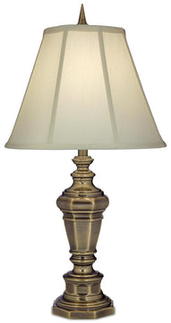 32"H 1-Light Table Lamp Antique Brass