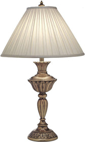 31"H 3-Way Table Lamp Aged Brass