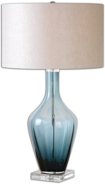 29"H Hagano 1-Light Table Lamp Dark Azure Blue