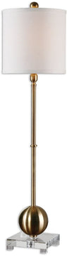 35"H Laton 1-Light Table Lamp Brushed Brass