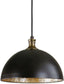 Uttermost Placuna 1-Light Pendant Pacific Bronze with Antique Brass accent 22028