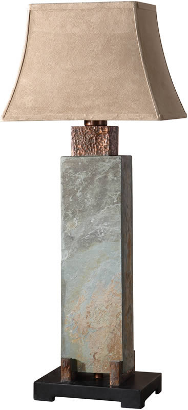 Uttermost Slate Tall Table Lamp Hand Carved Slate 26308