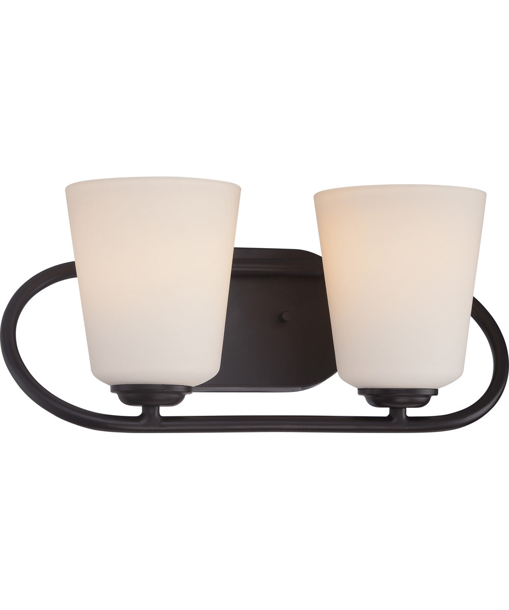 16"W Dylan 2-Light Vanity & Wall Mahogany Bronze