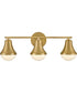 Haddie 3-Light Medium Three Light Vanity in Lacquered Brass