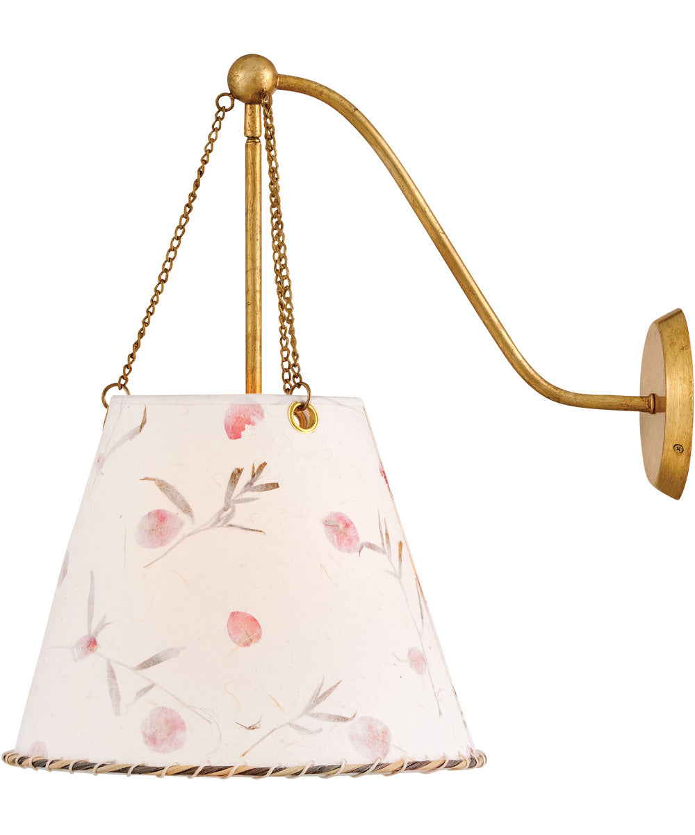 Primrose 1-Light Large Sconce in Distressed Brass