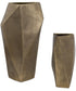 GeoForm Indoor-Outdoor Brass Vases Set of 2