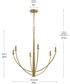 Jheni 6-Light Chandelier Brushed Gold